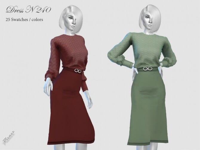 Sims 4 Dress N240 by pizazz at TSR