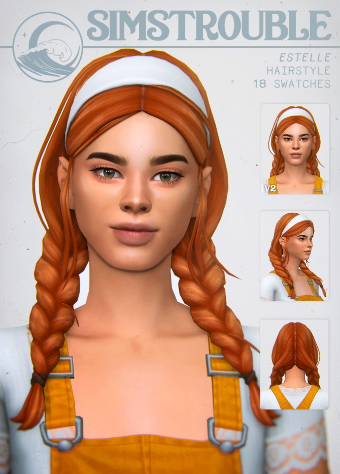 Estelle Hair at SimsTrouble » Sims 4 Updates
