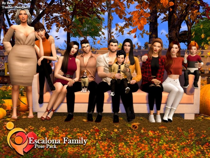 Sims 4 Escalona Family Poses by Beto ae0 at TSR