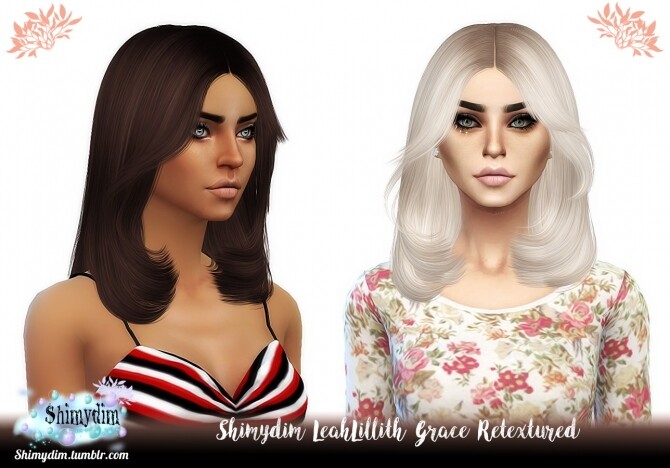 Sims 4 LeahLillith`s Grace Hairstyle retexture at Shimydim Sims
