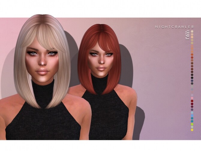 Sims 4 Lesli hairstyle by Nightcrawler at TSR