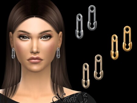Safety pin earrings by NataliS at TSR
