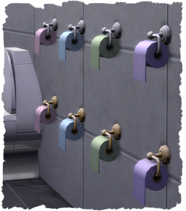 Sims 4 Toilet paper pastel by Chalipo at All 4 Sims