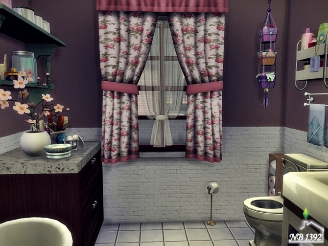 Sims 4 Apartment M&R Bathroom Friends by nobody1392 at TSR