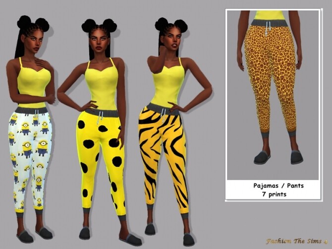 Sims 4 Pajama Tops Animal print collection by LYLLYAN at TSR