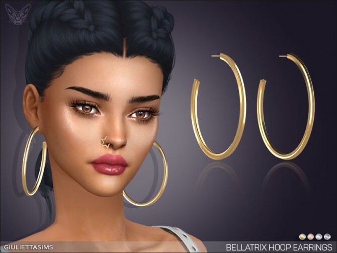 Sims 4 Bellatrix Hoop Earrings at Giulietta