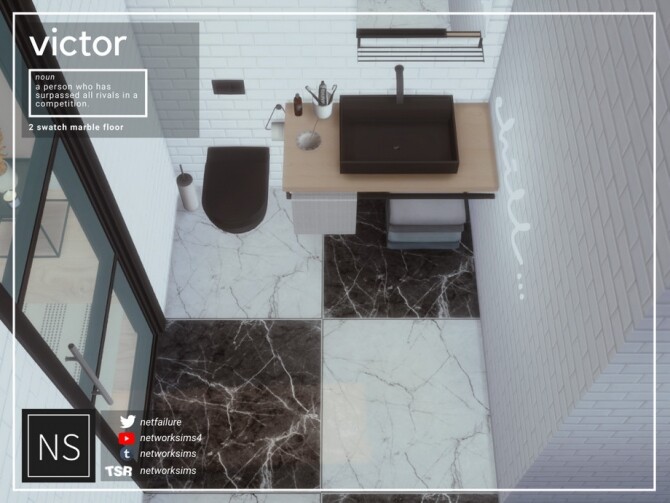 Sims 4 Victor Marble Floor by Networksims at TSR