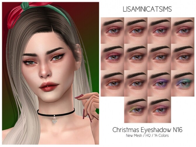 Sims 4 LMCS Christmas Eyeshadow N16 HQ by Lisaminicatsims at TSR