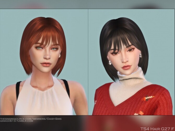Sims 4 Female Hair G27 by Daisy Sims at TSR
