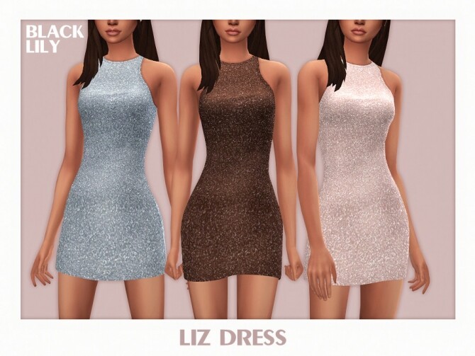 Sims 4 Liz Dress by Black Lily at TSR