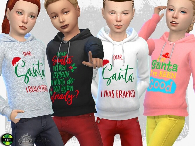 Sims 4 Santa Hoodie by Pelineldis at TSR