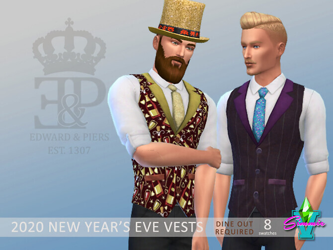Sims 4 2020 New Years Vests by SimmieV at TSR