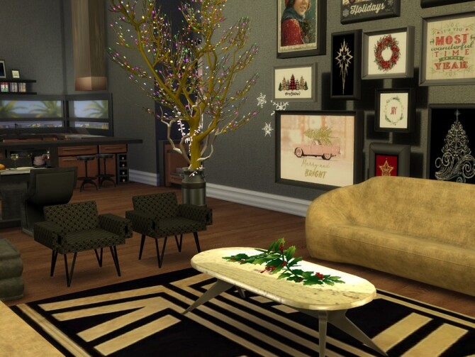 Sims 4 New York Christmas Living Part 1 by seimar8 at TSR