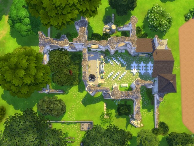 Sims 4 Church Ruin Wedding Venue by A.lenna at TSR