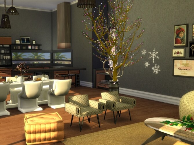 Sims 4 New York Christmas Living Part 1 by seimar8 at TSR