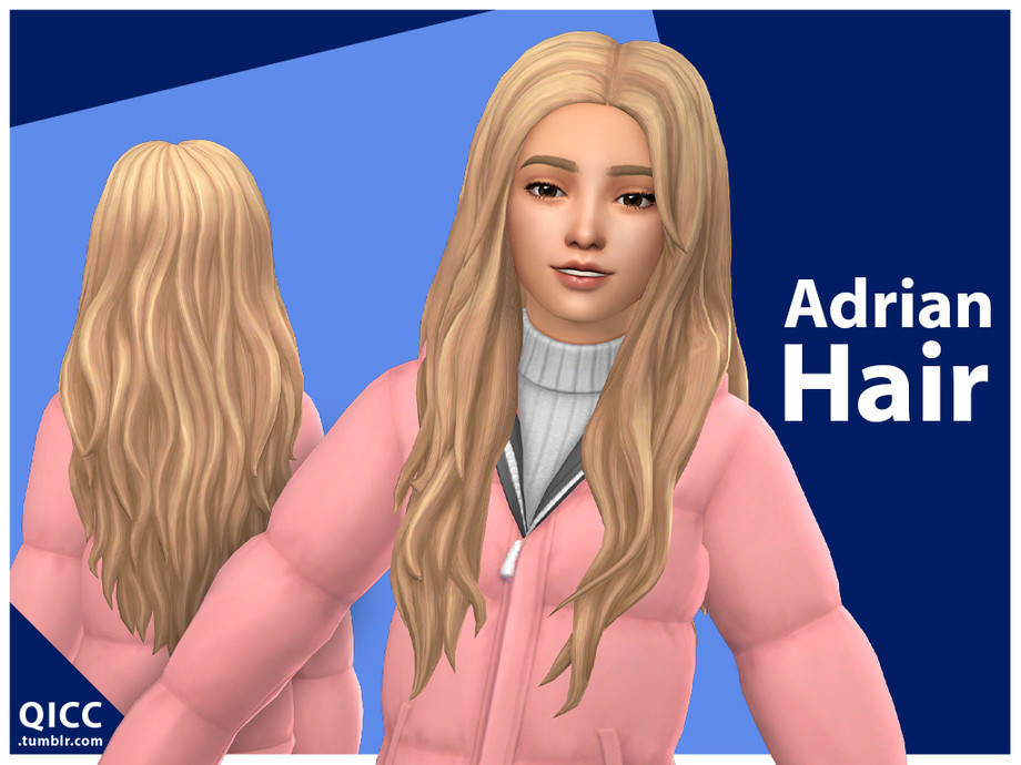 Adrian Hair by qicc at TSR » Sims 4 Updates