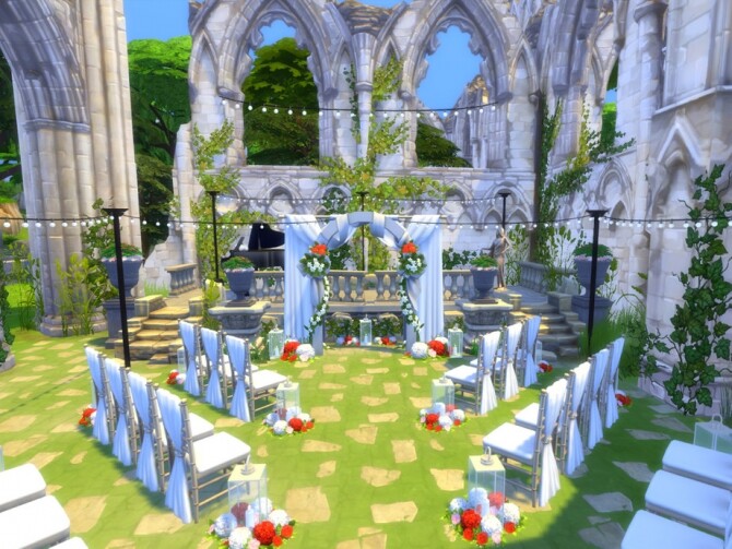 Sims 4 Church Ruin Wedding Venue by A.lenna at TSR