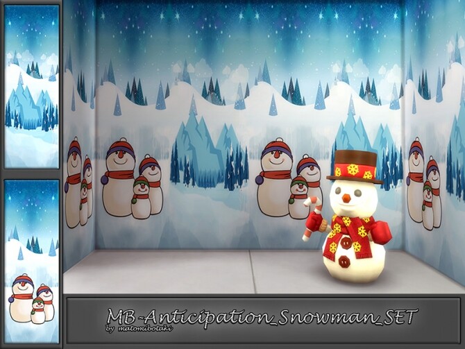 Sims 4 MB Anticipation Snowman SET by matomibotaki at TSR