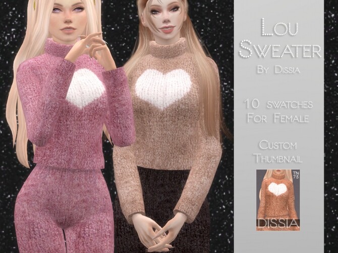 Sims 4 Lou Sweater by Dissia at TSR