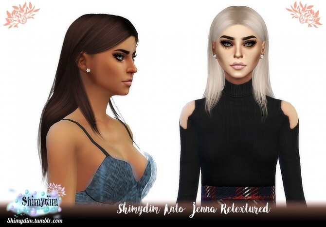 Sims 4 Anto Jenna Hair Retexture at Shimydim Sims