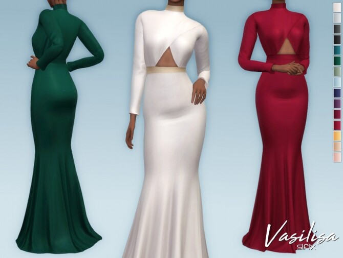 Sims 4 Vasilisa Dress by Sifix at TSR