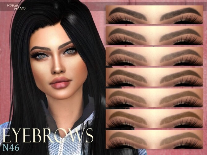 Sims 4 Eyebrows N46 by MagicHand at TSR