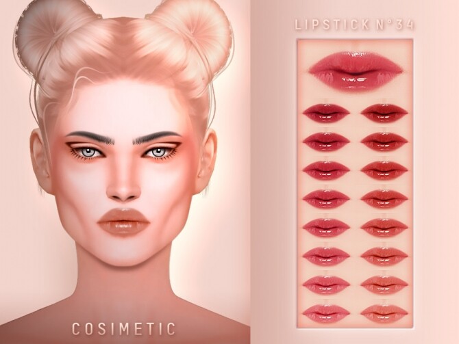 Sims 4 Lipstick N34 by cosimetic at TSR