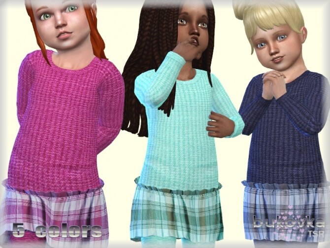 Sims 4 Dress Toddler by bukovka at TSR