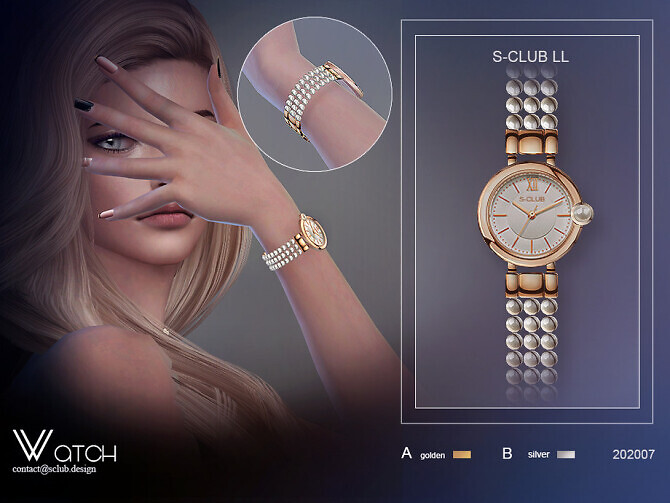 Sims 4 Pearl watch for female 202007 by S Club LL at TSR