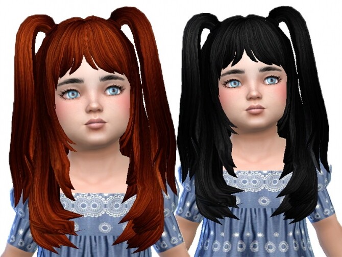 Sims 4 Long pony hair converted for toddlers at Trudie55