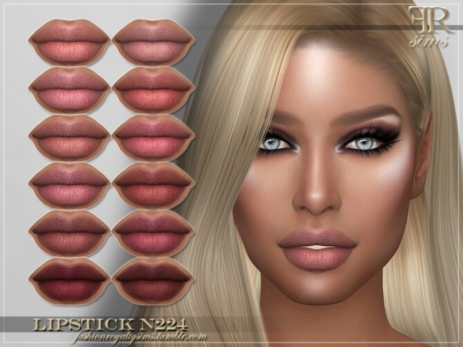 Sims 4 FRS Lipstick N224 by FashionRoyaltySims at TSR