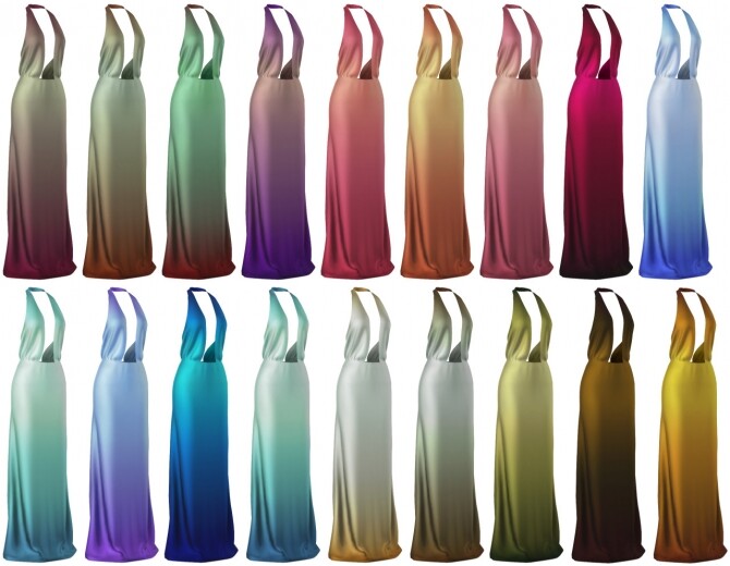 Sims 4 3 long gowns at LazyEyelids