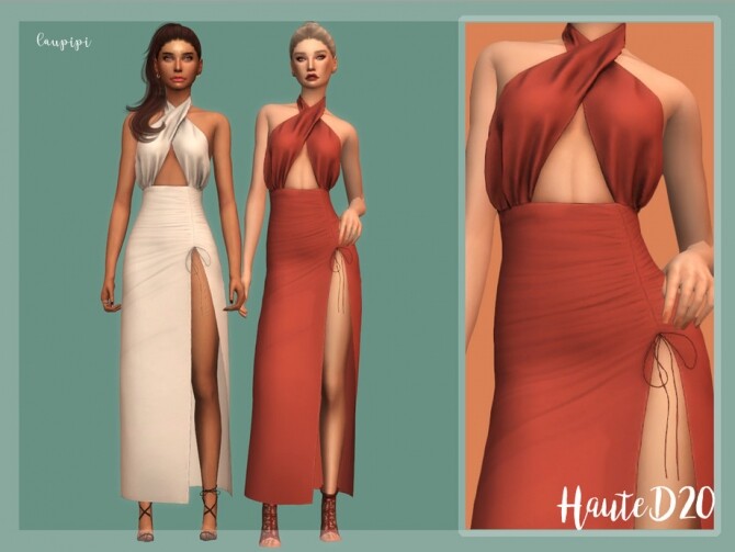 Sims 4 Dress DR378 by laupipi at TSR