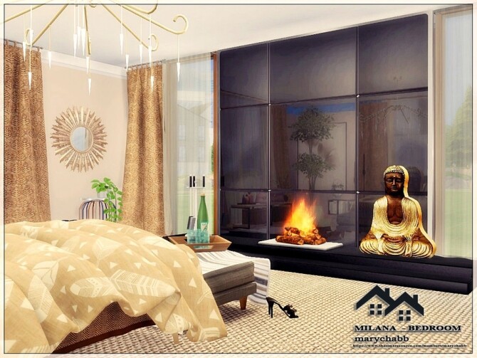 Sims 4 Milana Bedroom by marychabb at TSR