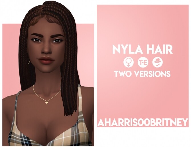 Sims 4 Nyla Hair at AHarris00Britney