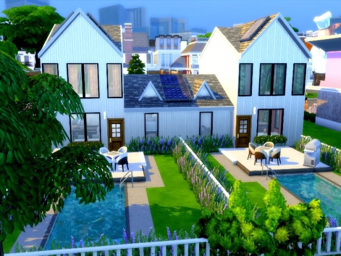 Sims 4 Twins house by GenkaiHaretsu at TSR