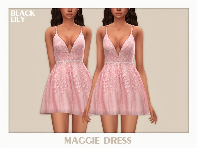 Sims 4 Maggie Dress by Black Lily at TSR