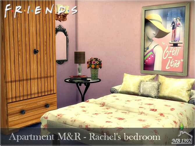 Sims 4 Apartment M&R Rachels bedroom Friends by nobody1392 at TSR