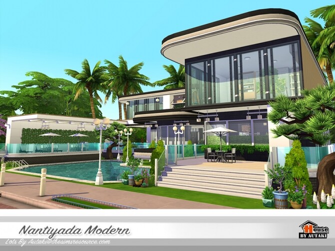 Sims 4 Nantiyada Modern Villa NoCC by autaki at TSR