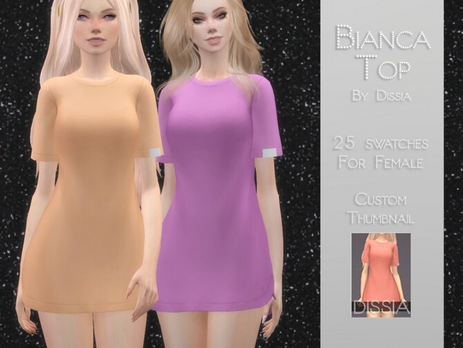 Sims 4 Bianca Top by Dissia at TSR