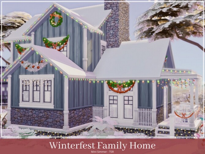 Sims 4 Winterfest Family Home by Mini Simmer at TSR
