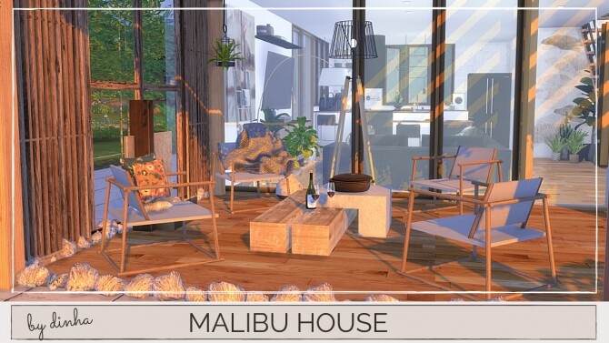 Sims 4 MALIBU HOUSE at Dinha Gamer