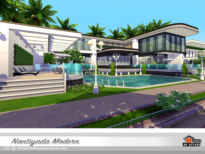 Nantiyada Modern Villa NoCC by autaki at TSR » Sims 4 Updates