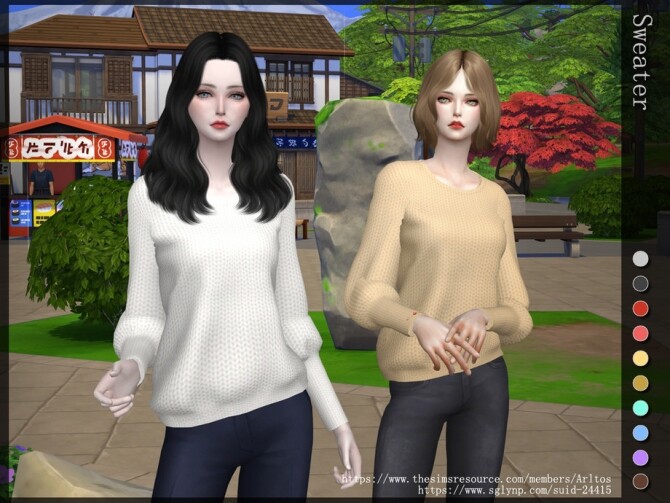 Sims 4 Sweater F by Arltos at TSR