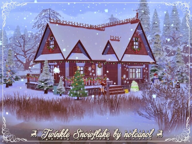 Sims 4 Twinkle Snowflake Home by nolcanol at TSR