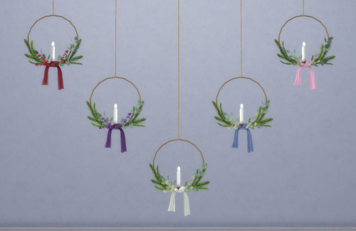 Sims 4 Hanging Candle Wreaths by pocci at Garden Breeze Sims 4