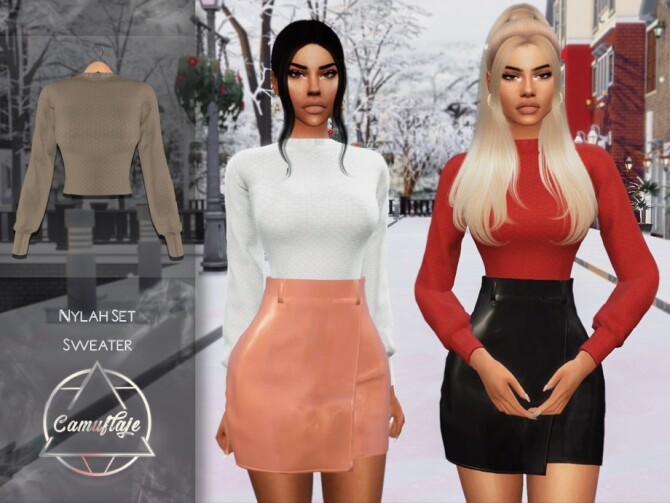 Sims 4 Nylah Sweater by Camuflaje at TSR