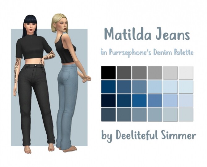 Sims 4 Matilda jeans at Deeliteful Simmer