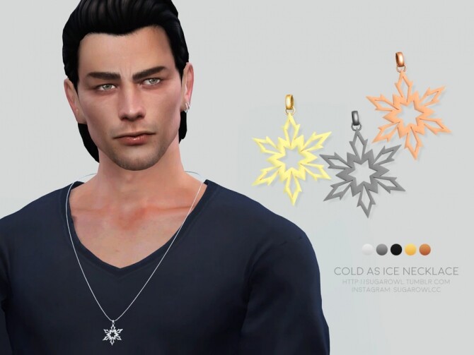 Sims 4 Cold As Ice necklace Male version by sugar owl at TSR