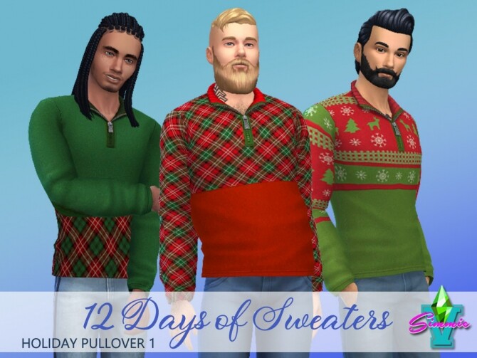 Sims 4 Holiday Pullover 1 by SimmieV at TSR